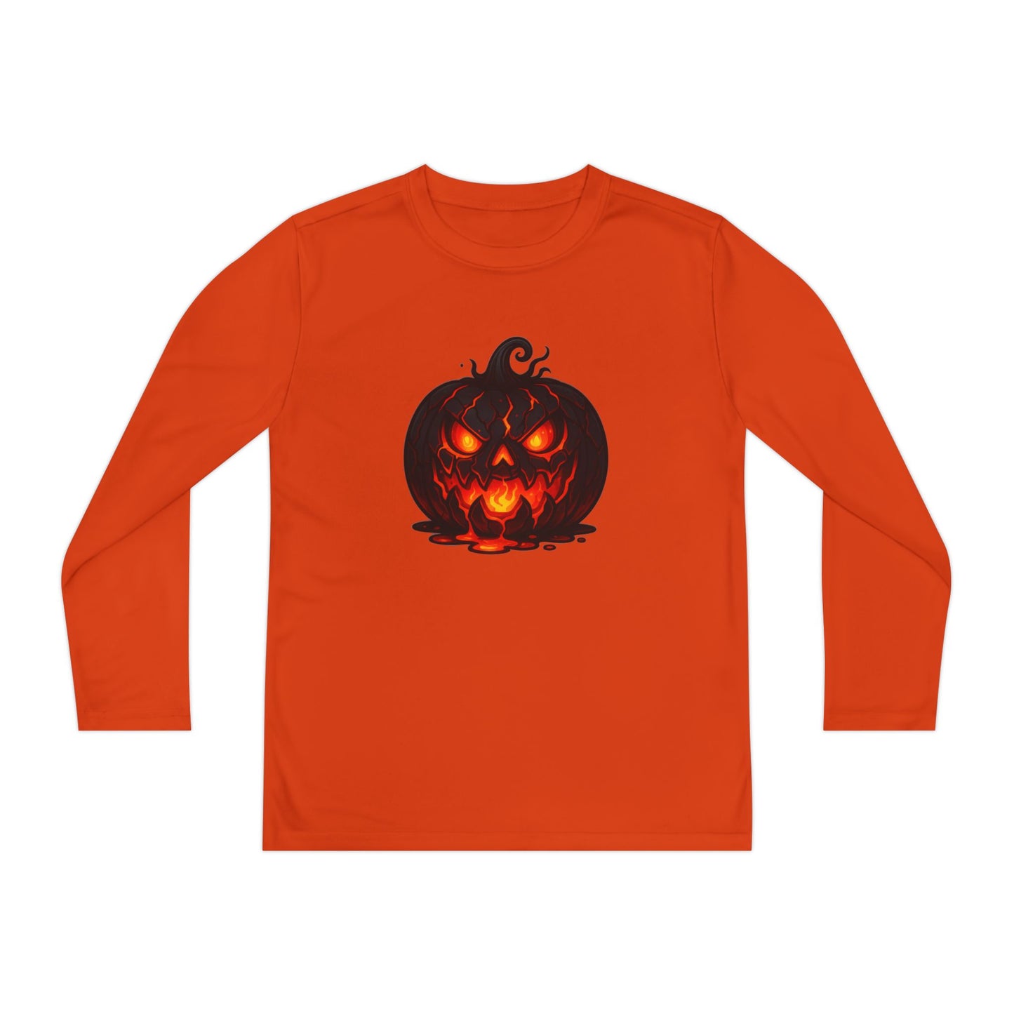 ""Inferno Jack-O’-Lantern Youth Long Sleeve Tee