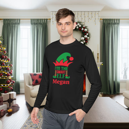 I'm The Smart Elf Personalized Adult Long Sleeve Tee