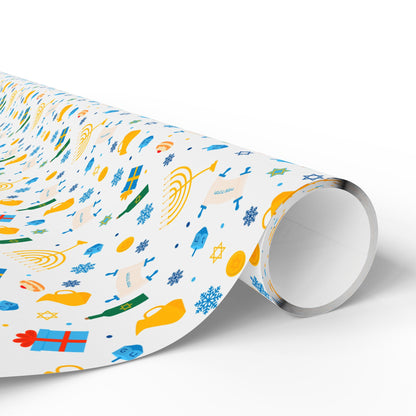 Symbols of Joy Hanukkah Wrapping Paper