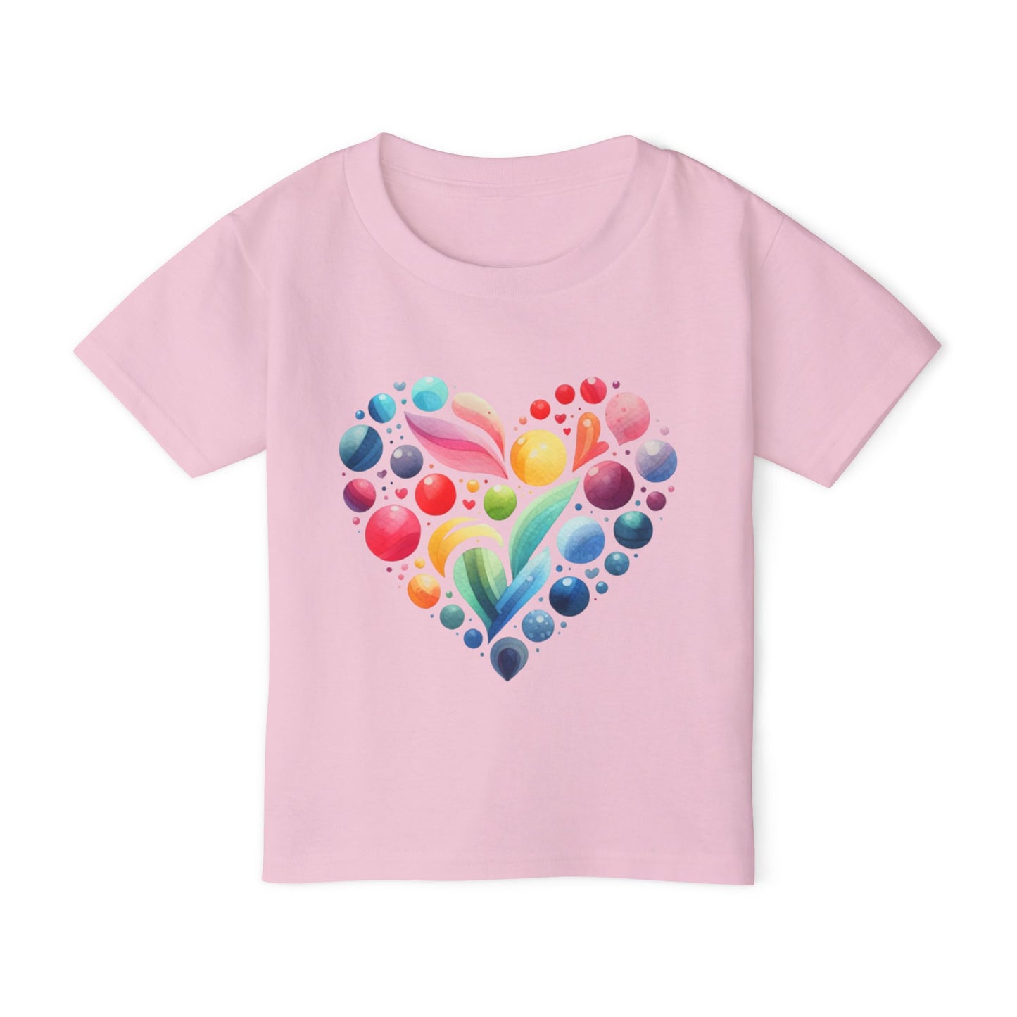 Color Pop Heart Heavy Cotton™ Toddler T-shirt