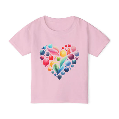 Color Pop Heart Heavy Cotton™ Toddler T-shirt