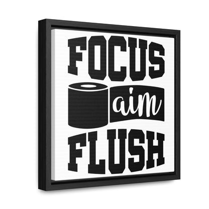 Focus, Aim, Flush Canvas Wraps, Square Frame