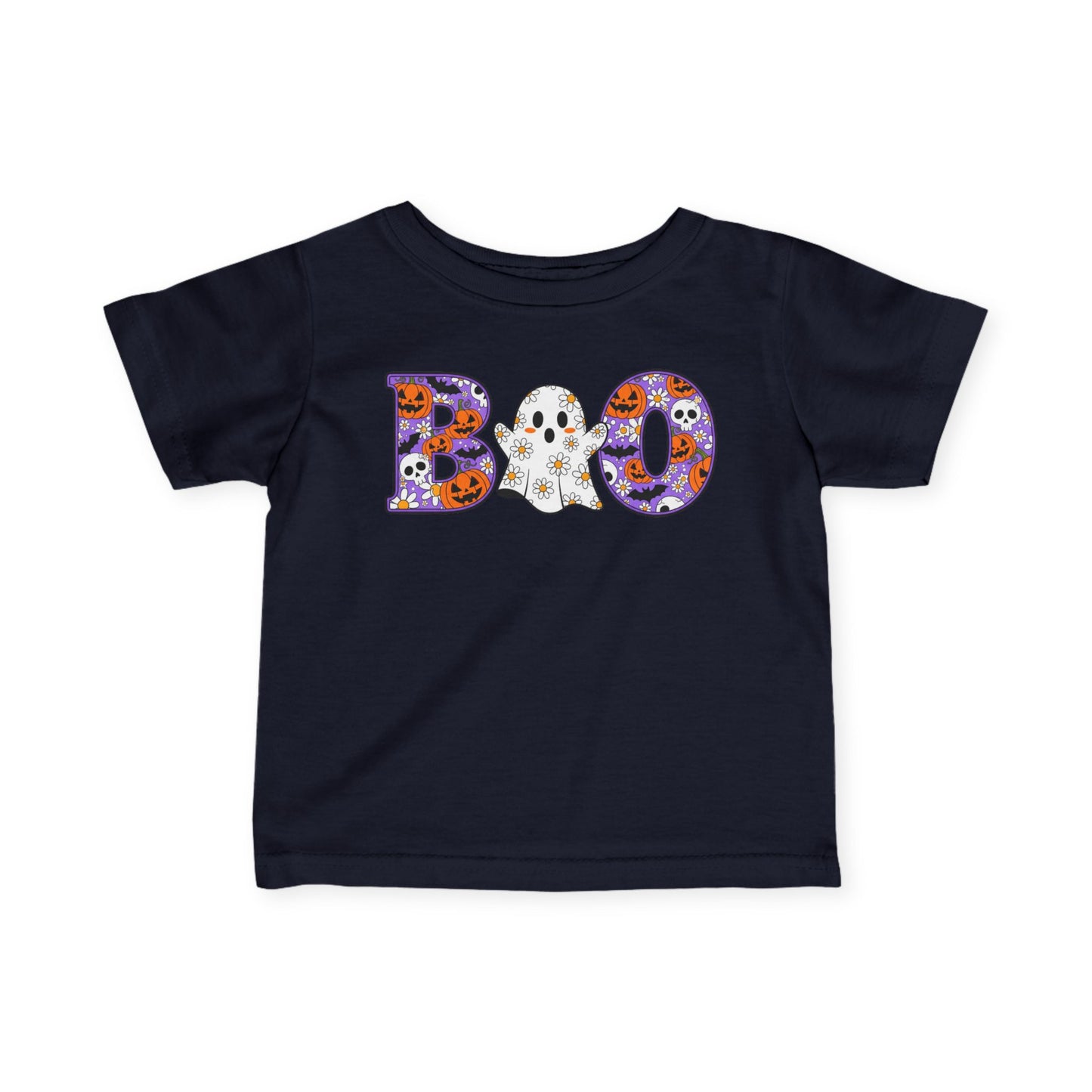 Cute Floral Boo w/Ghost Infant Soft T-Shirt