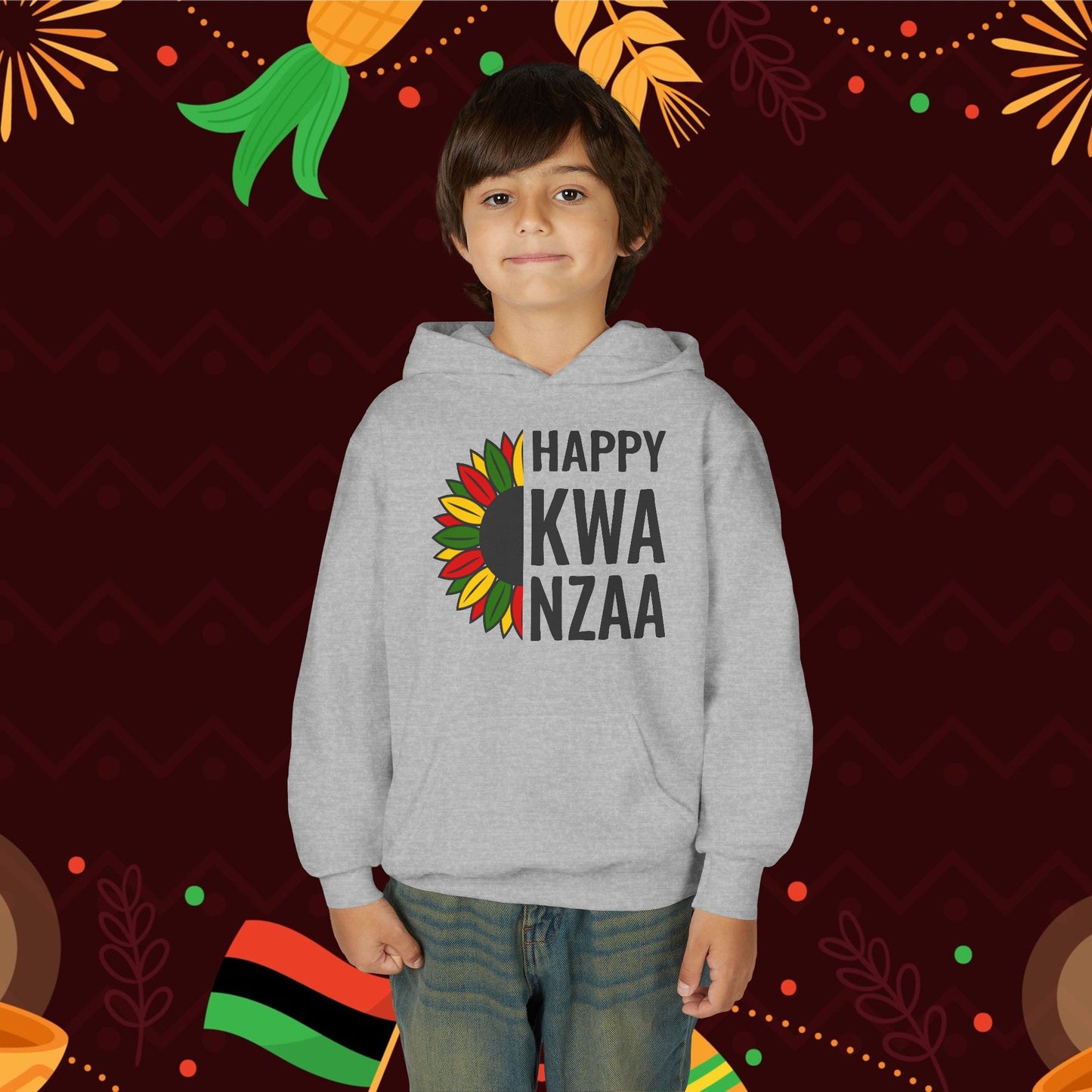 Happy Kwanzaa (Sunflower) Youth Hoodie