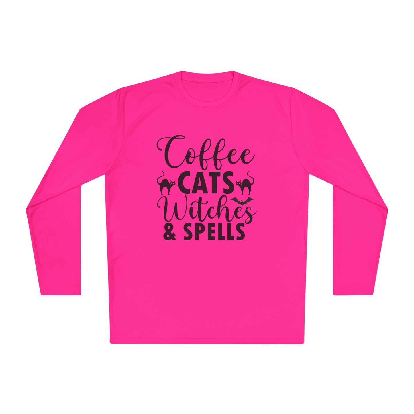 Coffee Cats Witches & Spells Adult Long Sleeve Tee