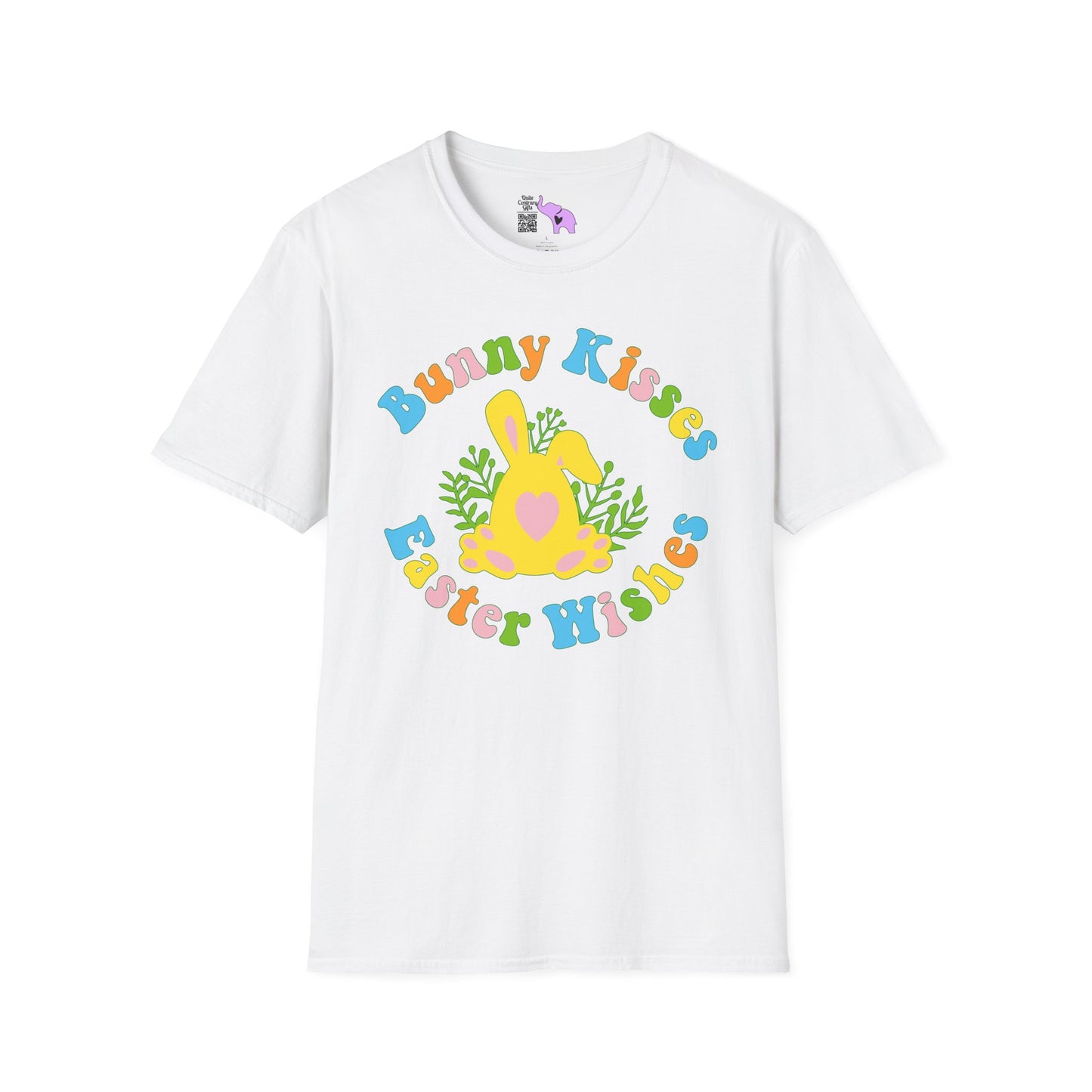 Bunny Kisses Easter Wishes Adult T-shirt