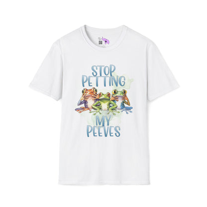 Stop Petting My Peeves (Frogs) Adult T-shirt