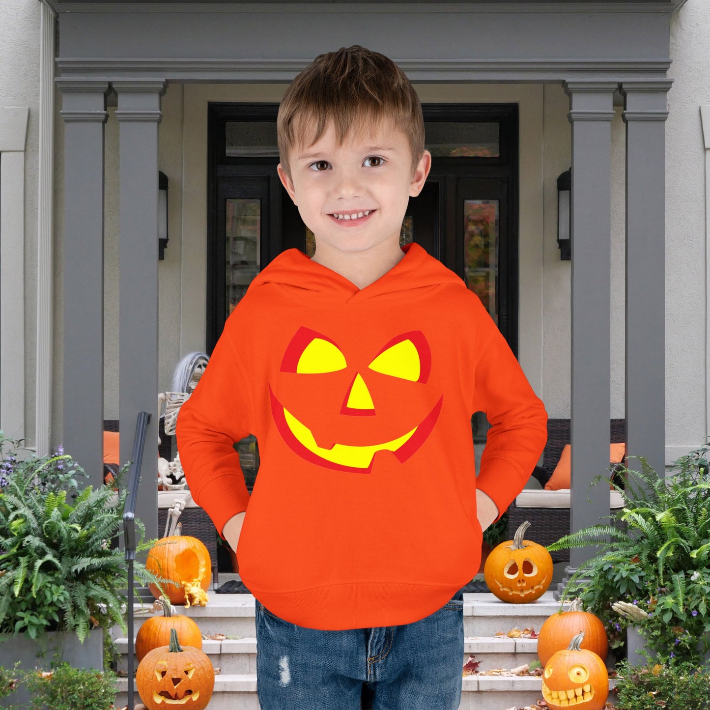 Pumpkin Smile Toddler Hoodie