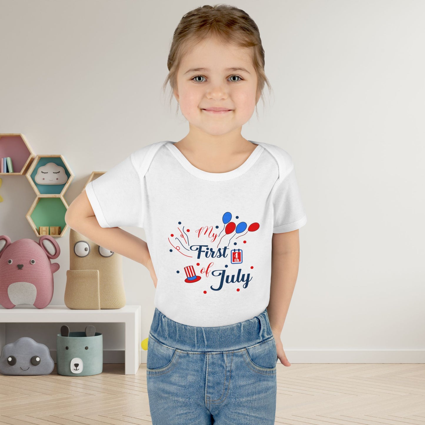 My First 4th of July 2 Baby Rib Bodysuit