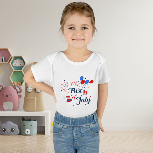 My First 4th of July 2 Baby Rib Bodysuit