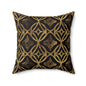 Golden Star Lattice Throw Pillow