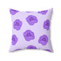 Lilac Mist Peonies Throw Pillow