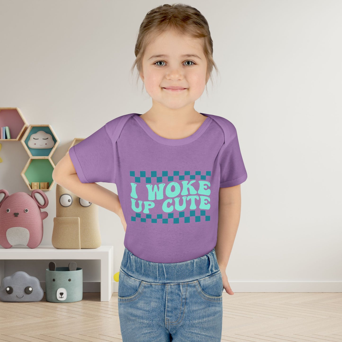I Woke Up Cute Infant Baby Rib Bodysuit