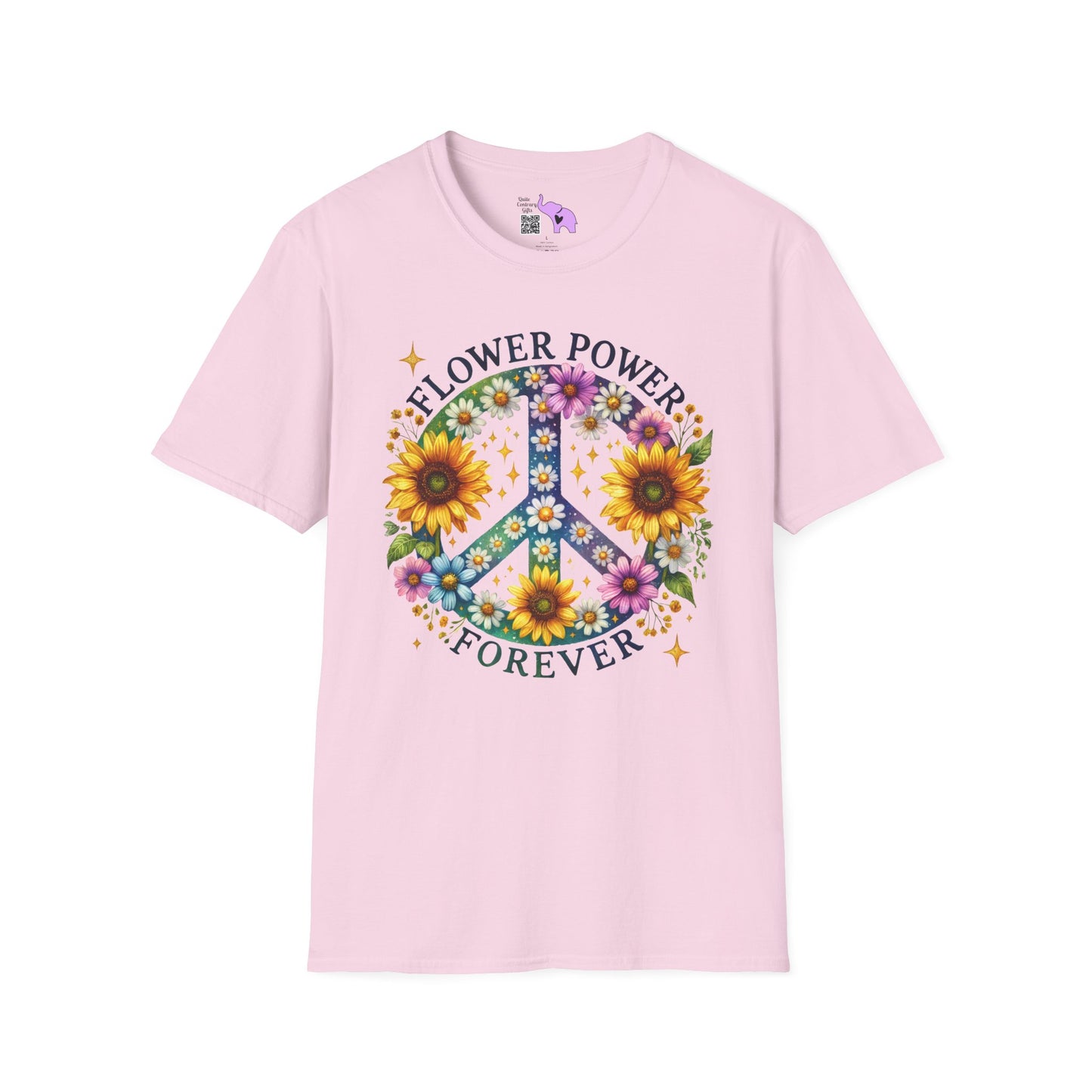 Flower Power Forever Adult T-shirt