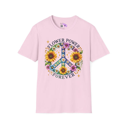 Flower Power Forever Adult T-shirt