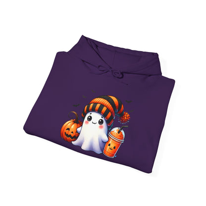 Cute Ghost and Pumpkins Heavy Blend™ Hooded Sweatshirt
