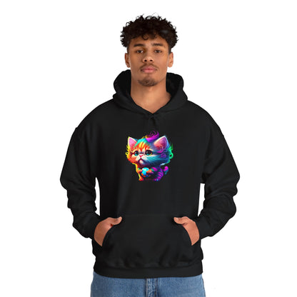 Cute Colorful Kitten Heavy Blend™ Hooded Sweatshirt