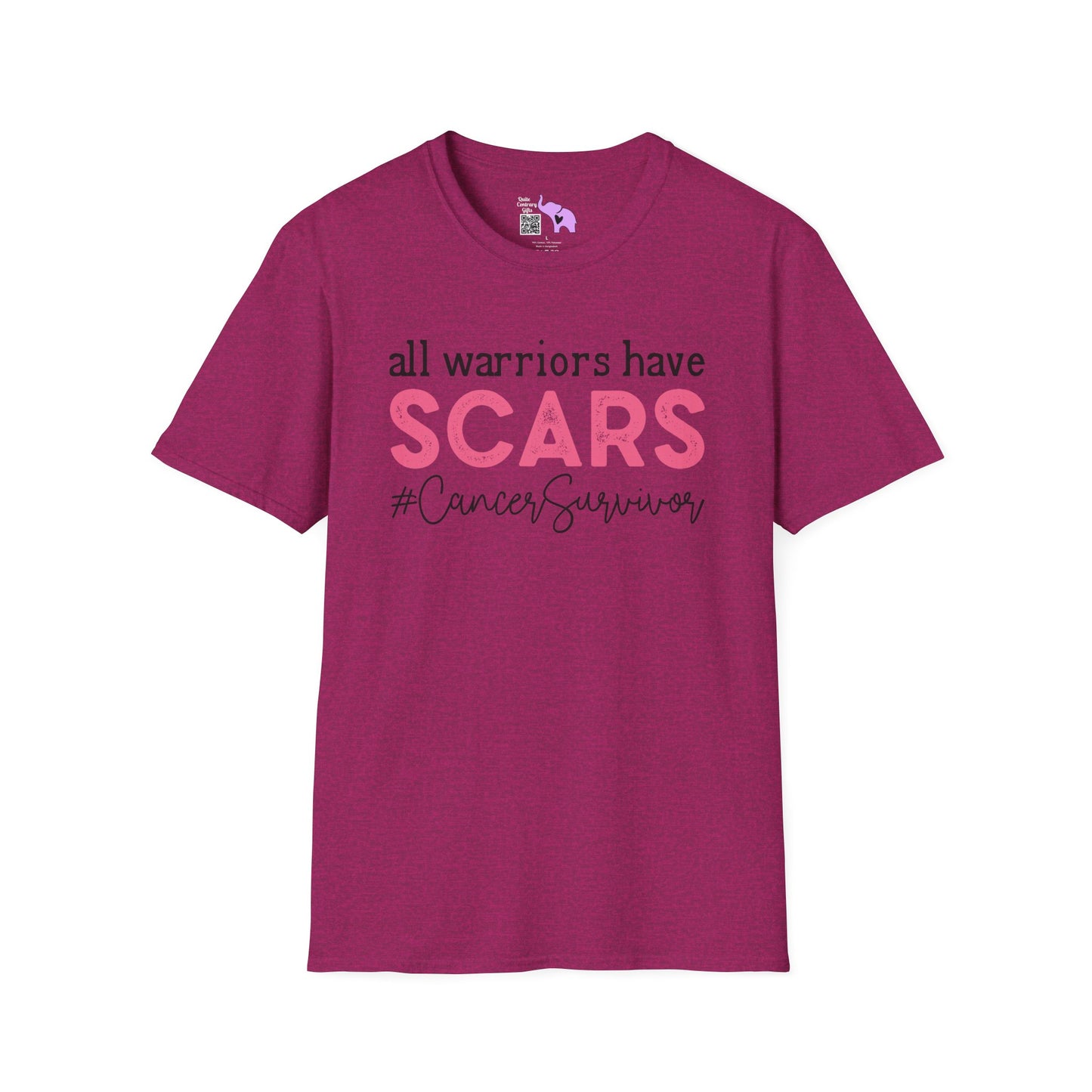 All Warriors Have Scars #CancerSurvivor Adult T-shirt