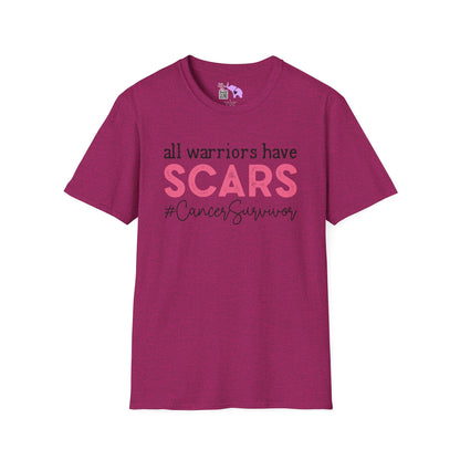 All Warriors Have Scars #CancerSurvivor Adult T-shirt