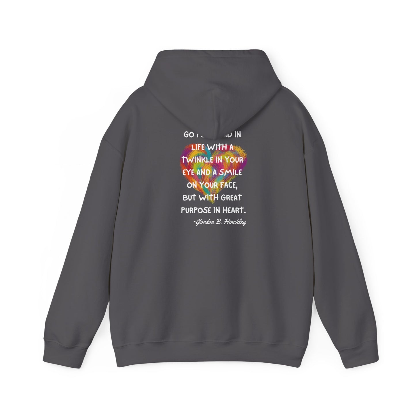 Go With Purpose In Heart Heavy Blend™ Hooded Sweatshirt