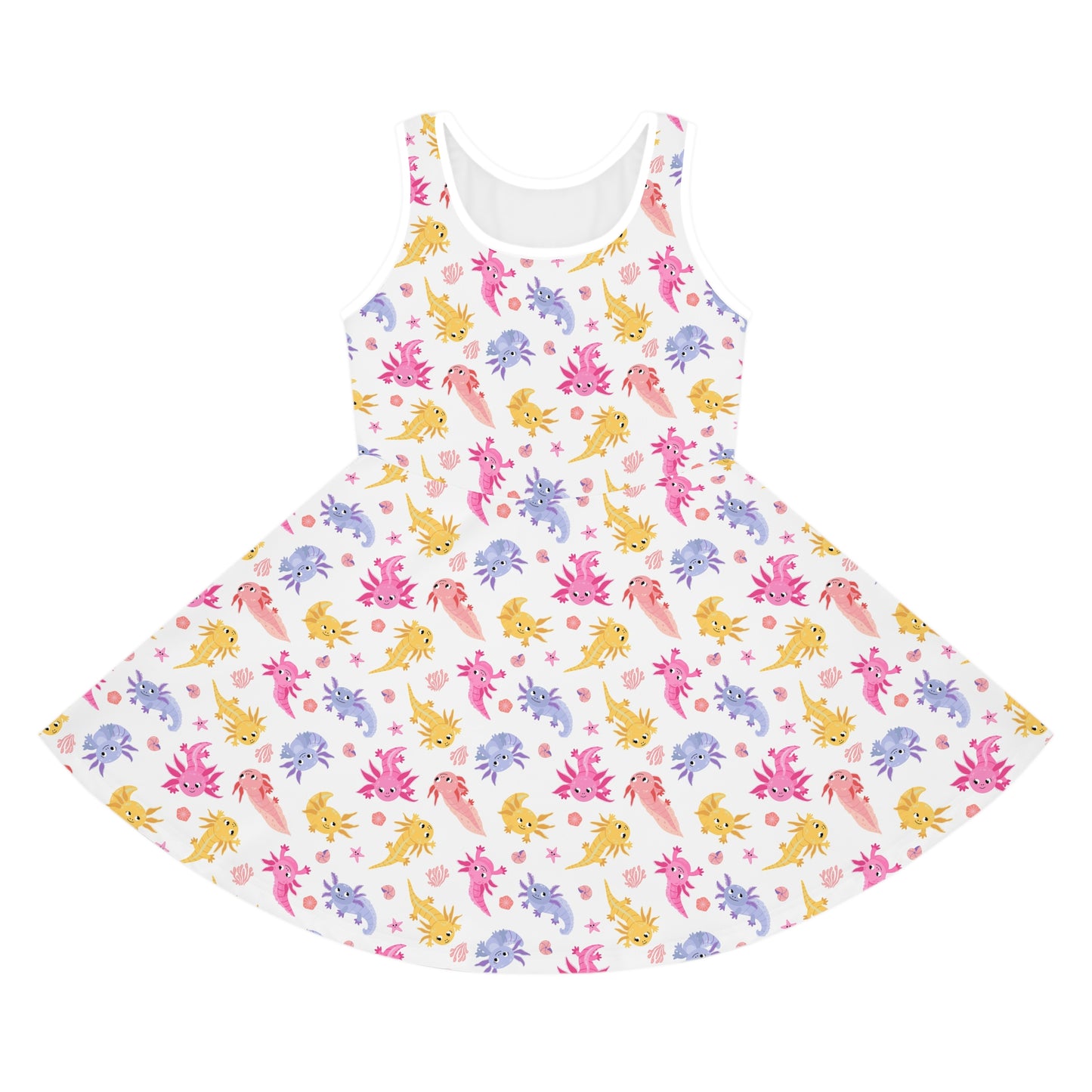 Axolotl Whimsy Girls' Sleeveless Sundress