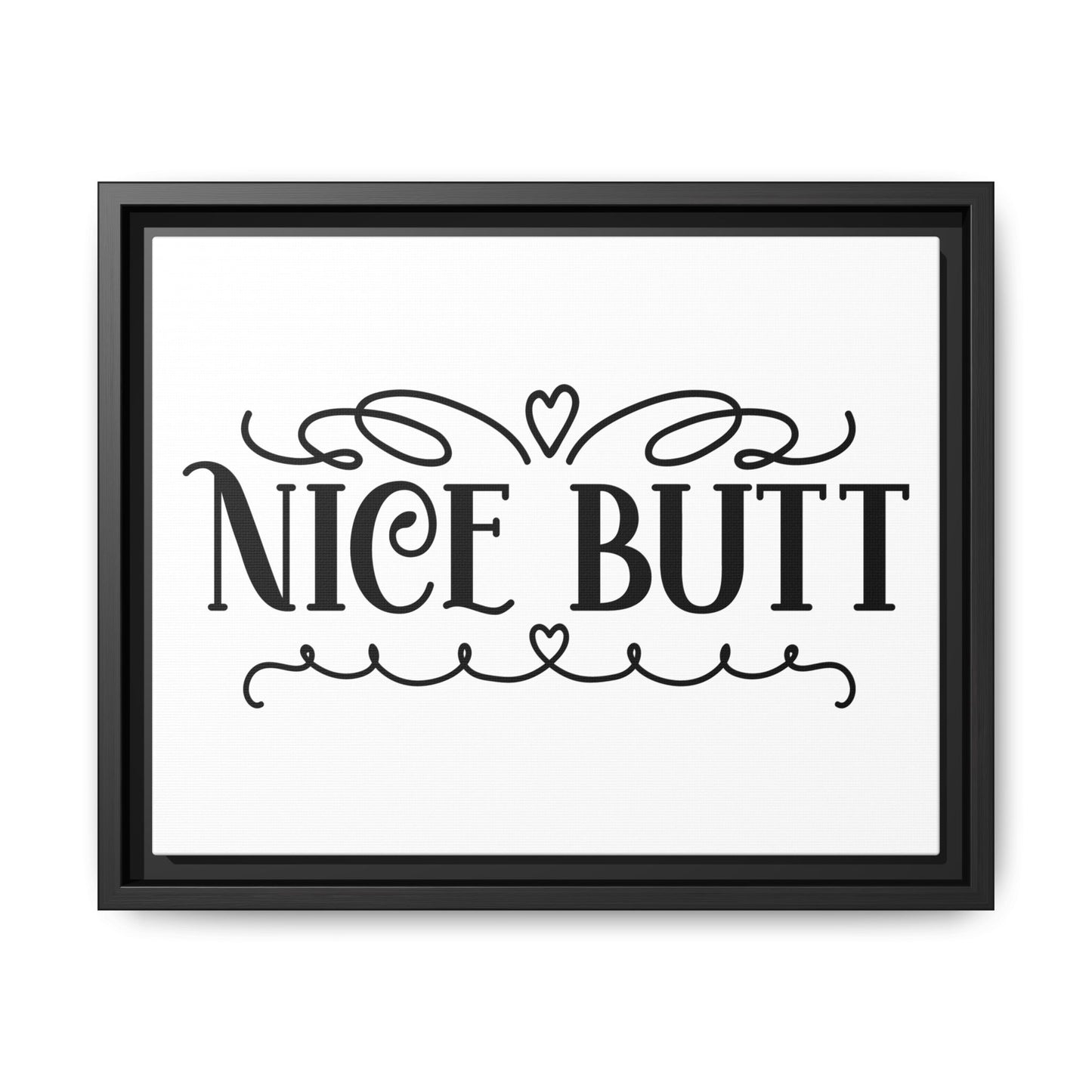 Nice Butt Framed Canvas Bathroom Art