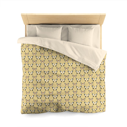 Golden Flutter Microfiber Duvet Cover