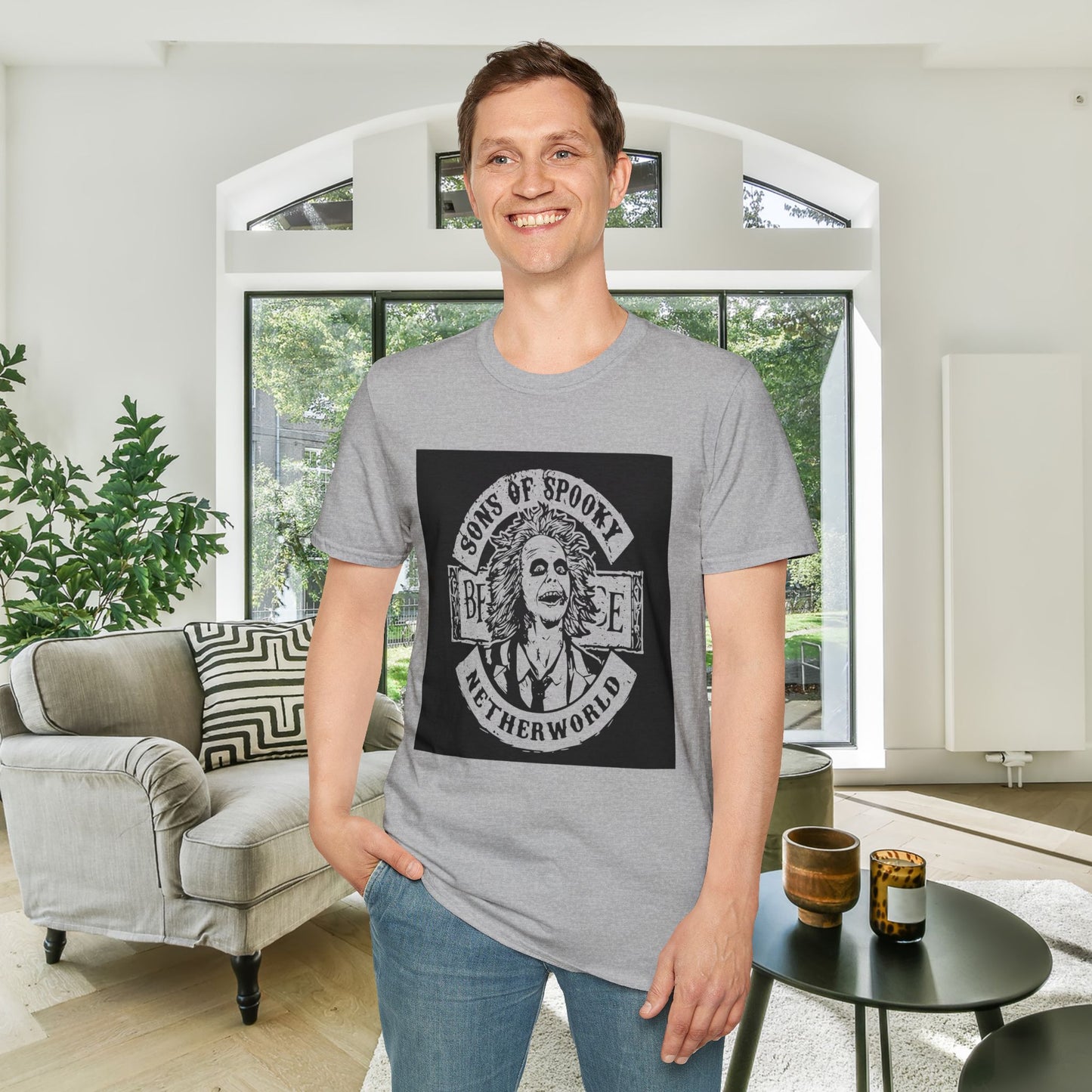 Beetlejuice Sons of Spooky Netherworld Adult T-shirt