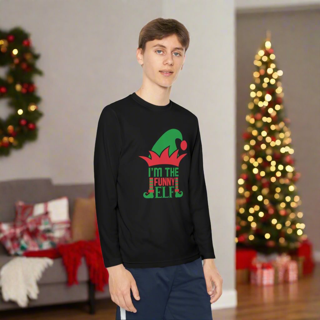 I'm The Funny Elf Youth Long Sleeve Tee