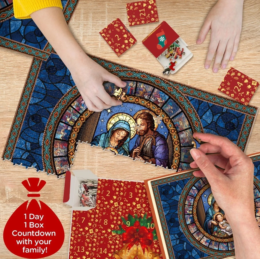 Beautiful Nativity Christmas Advent Calendar Puzzle