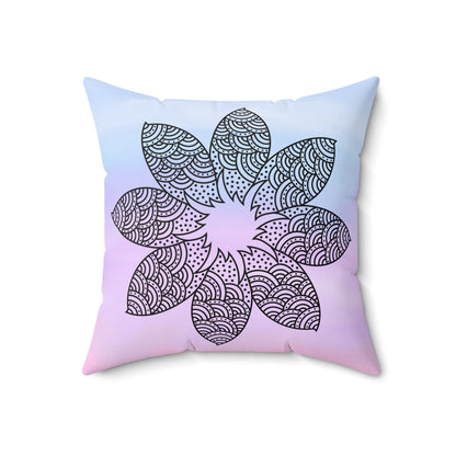 Serene Bloom Throw Pillow