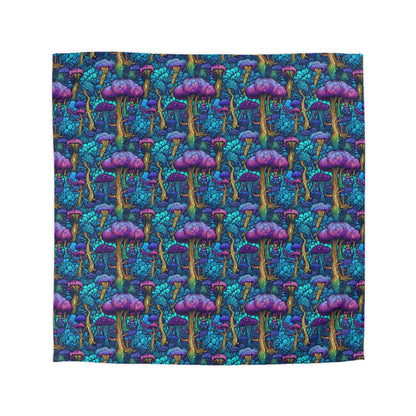 Trippy Purple Mushrooms Duvet Bedding Set