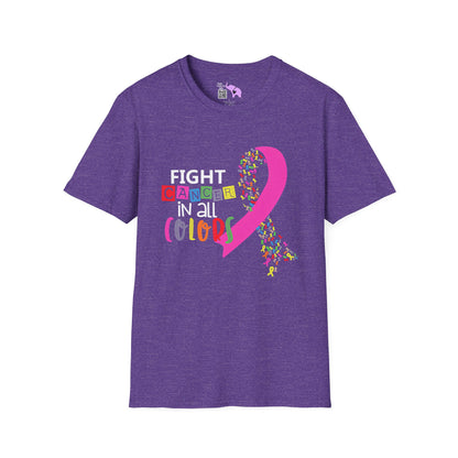 Fight Cancer All Colors 2 Adult T-shirt