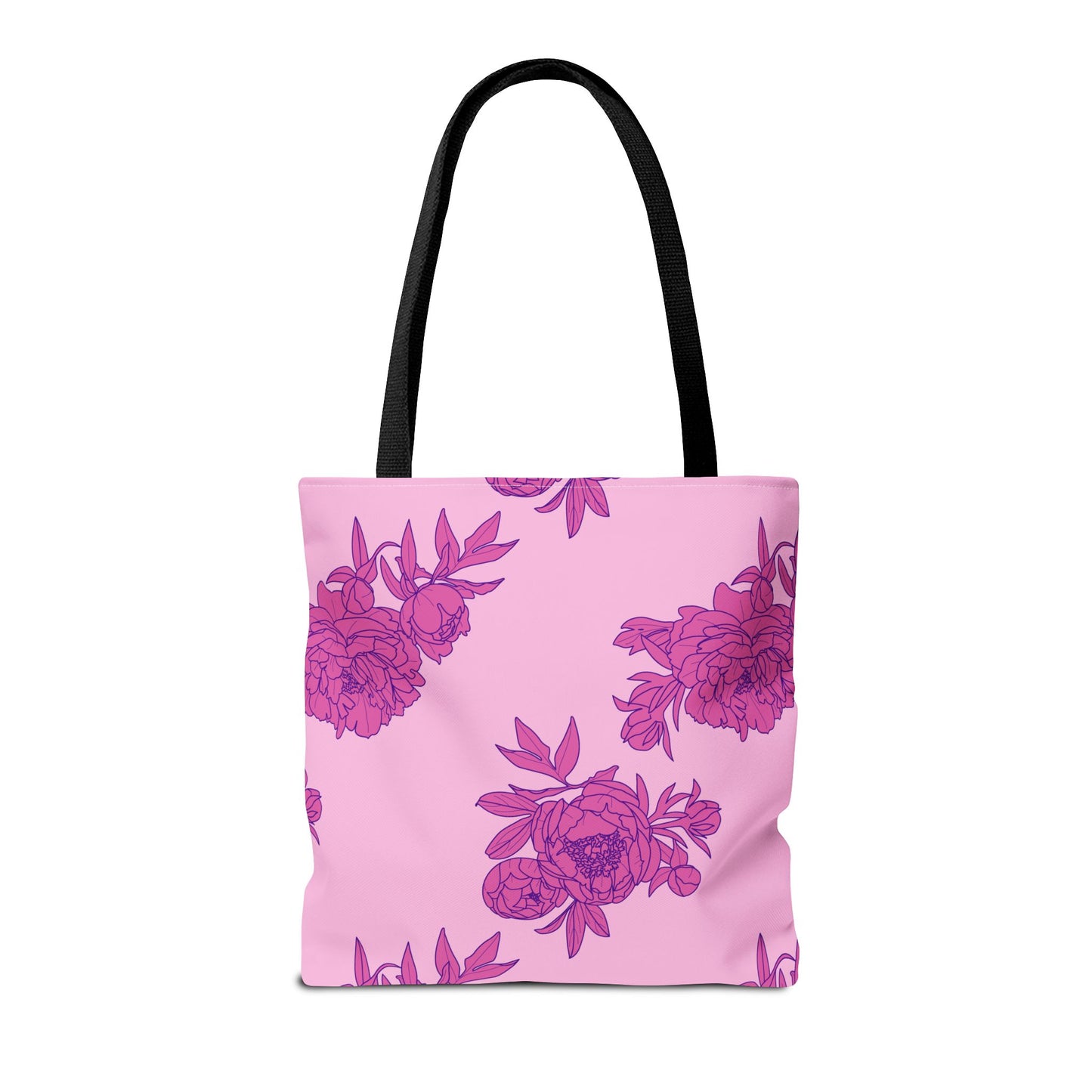 Bubblegum Bloom Peonies Canvas Tote Bag
