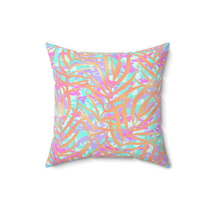 Tropical Sunset Palms Throw Pillow