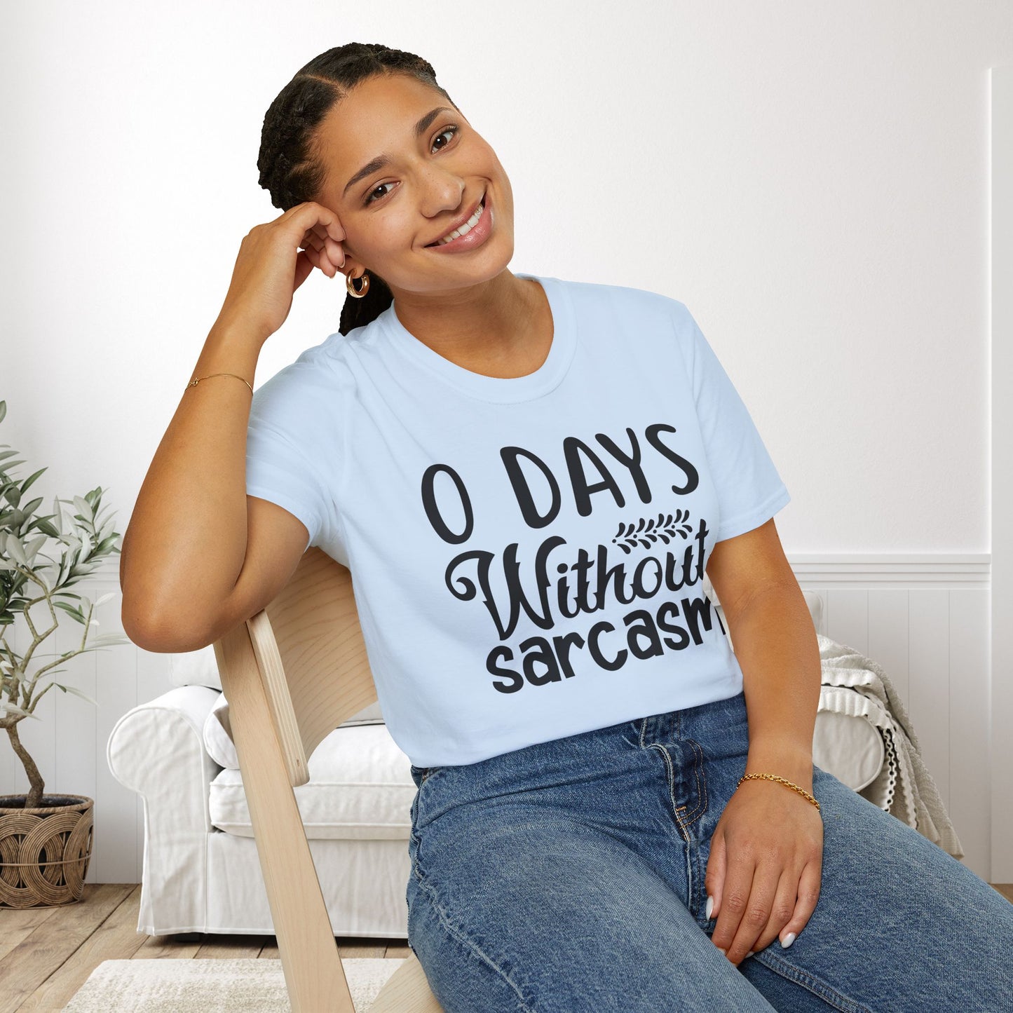 0 Days Without Sarcasm Adult T-shirt