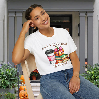 Just A Girl Who Loves Fall Adult T-shirt
