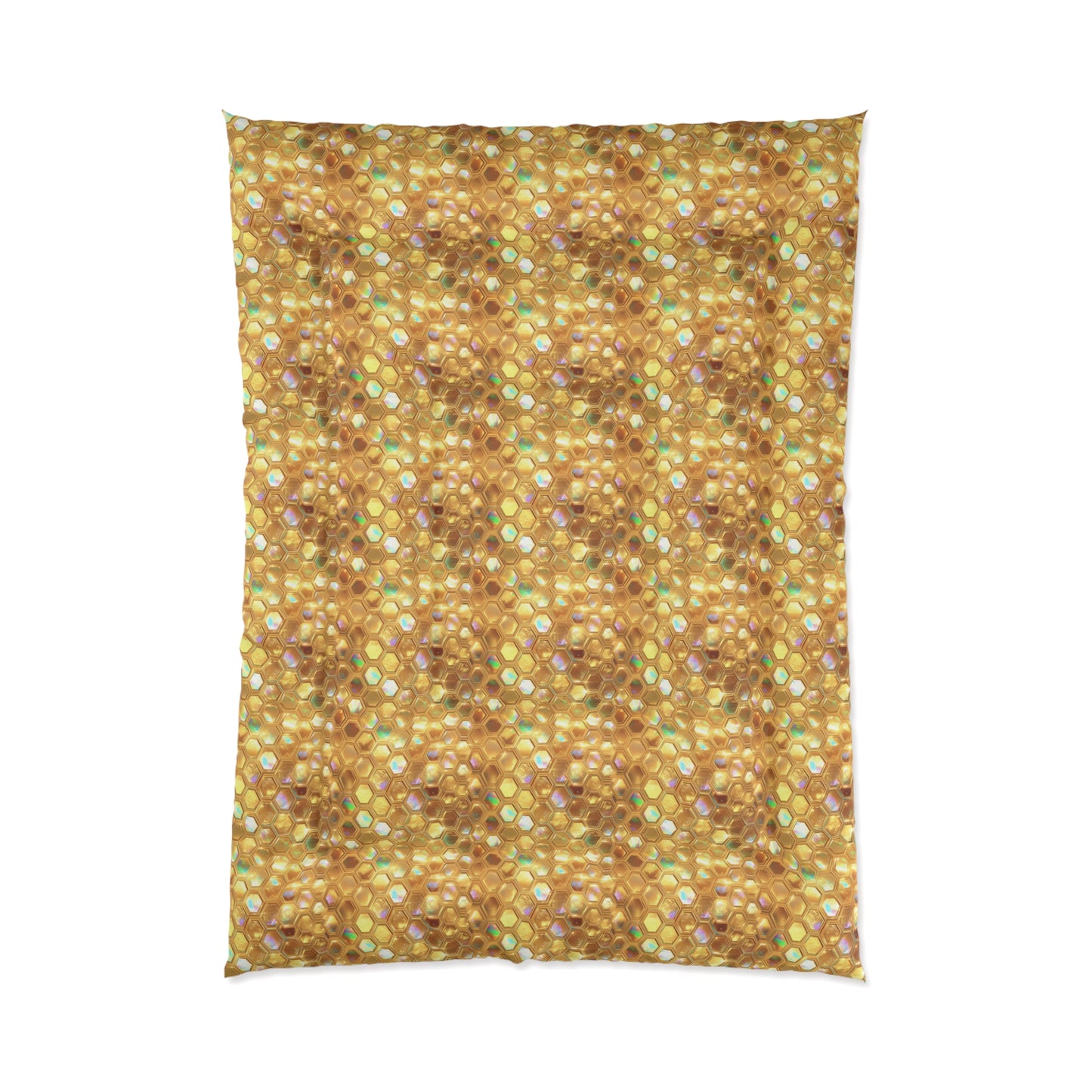 Golden Prism Grid Comforter