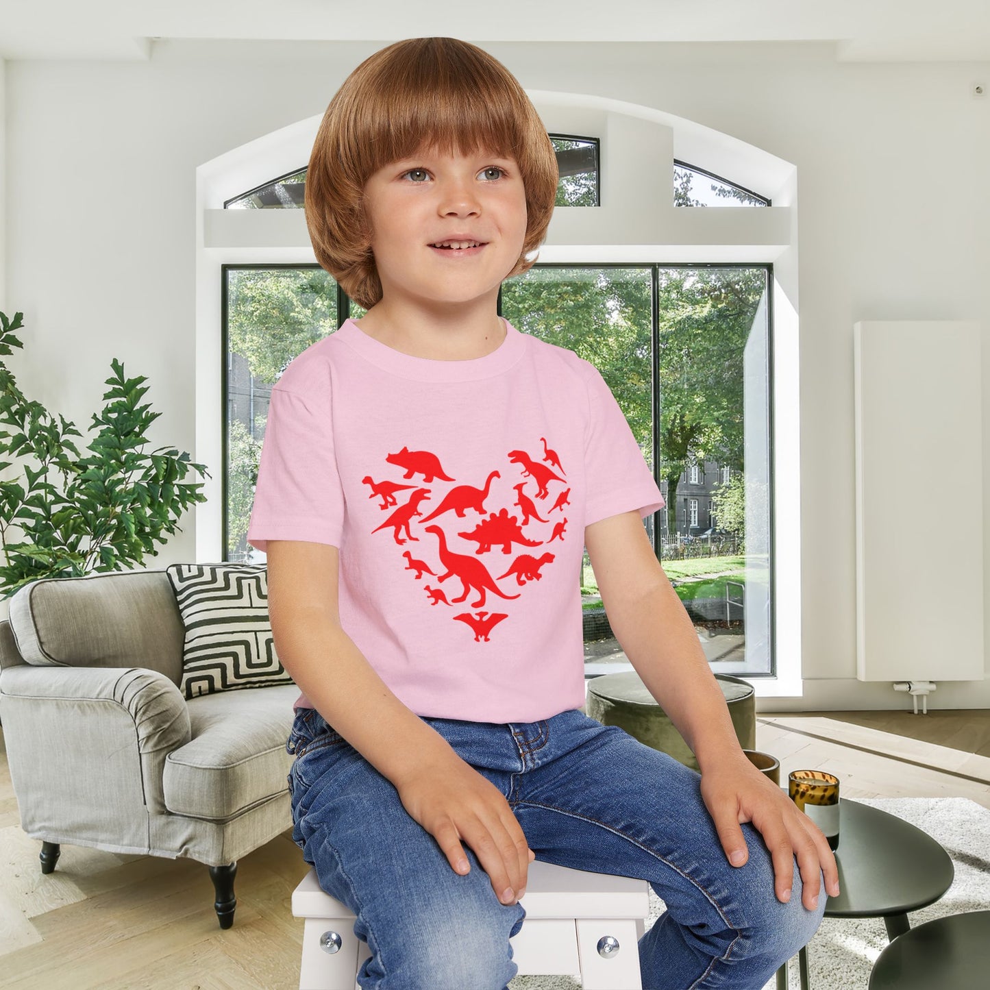 Dinosaur Heart Heavy Cotton™ Toddler T-shirt