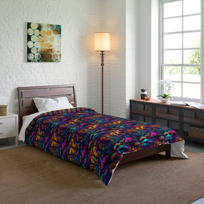 Psychedelic Spore Forest Comforter