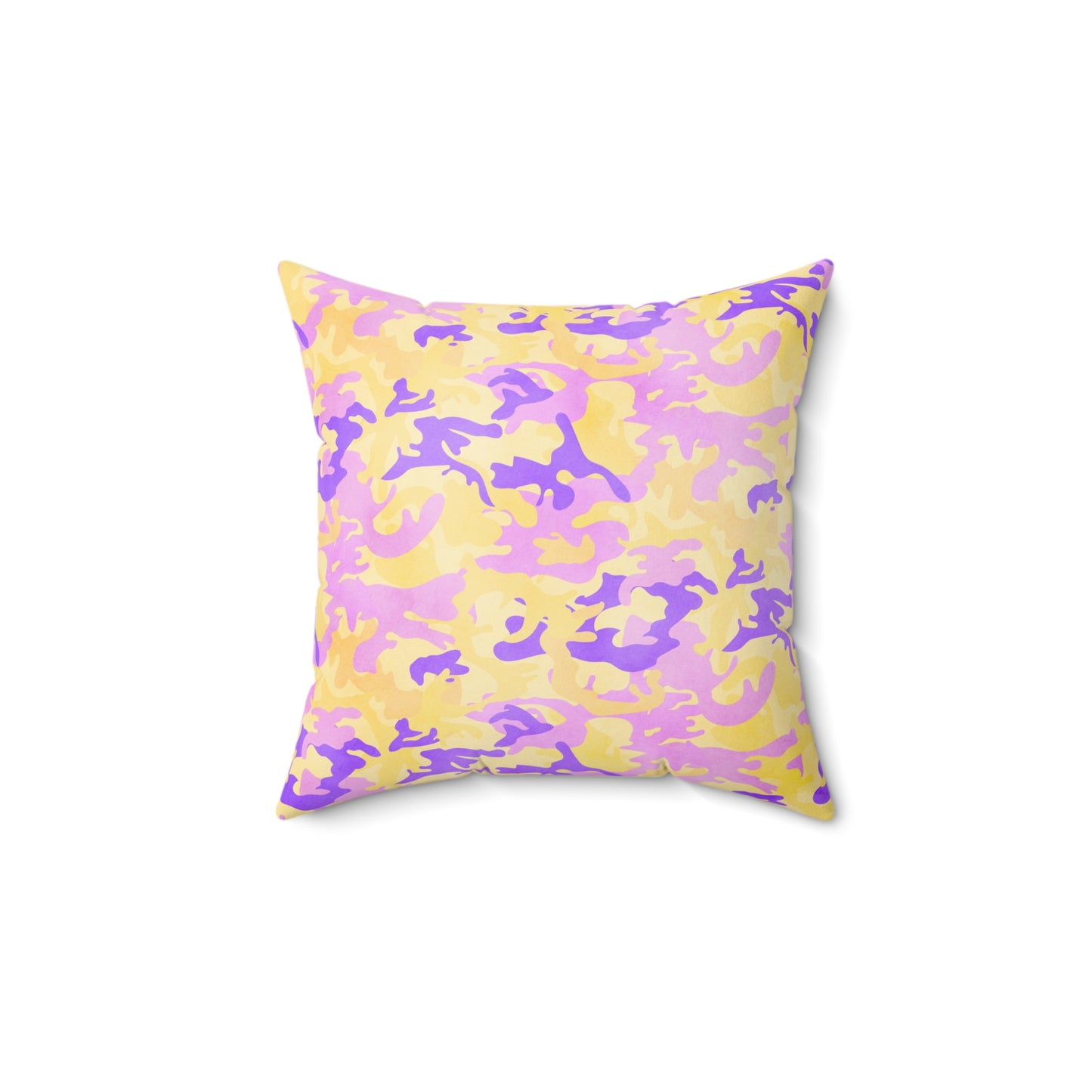 Peach Sorbet Camo Throw Pillow