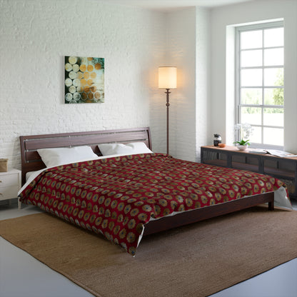Majestic Crimson Daisies Basic Bedding Set