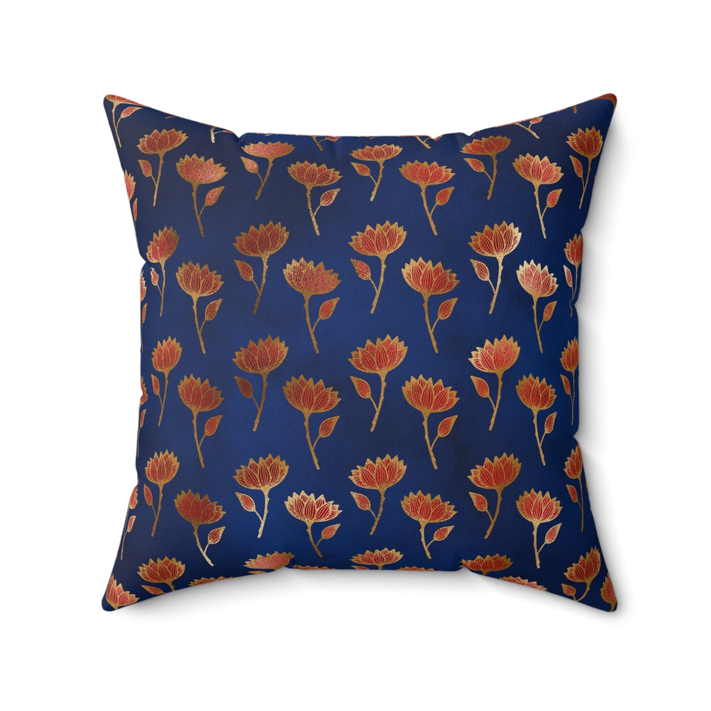 Crimson Luxe Petals Throw Pillow