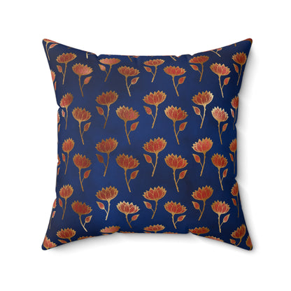 Crimson Luxe Petals Throw Pillow