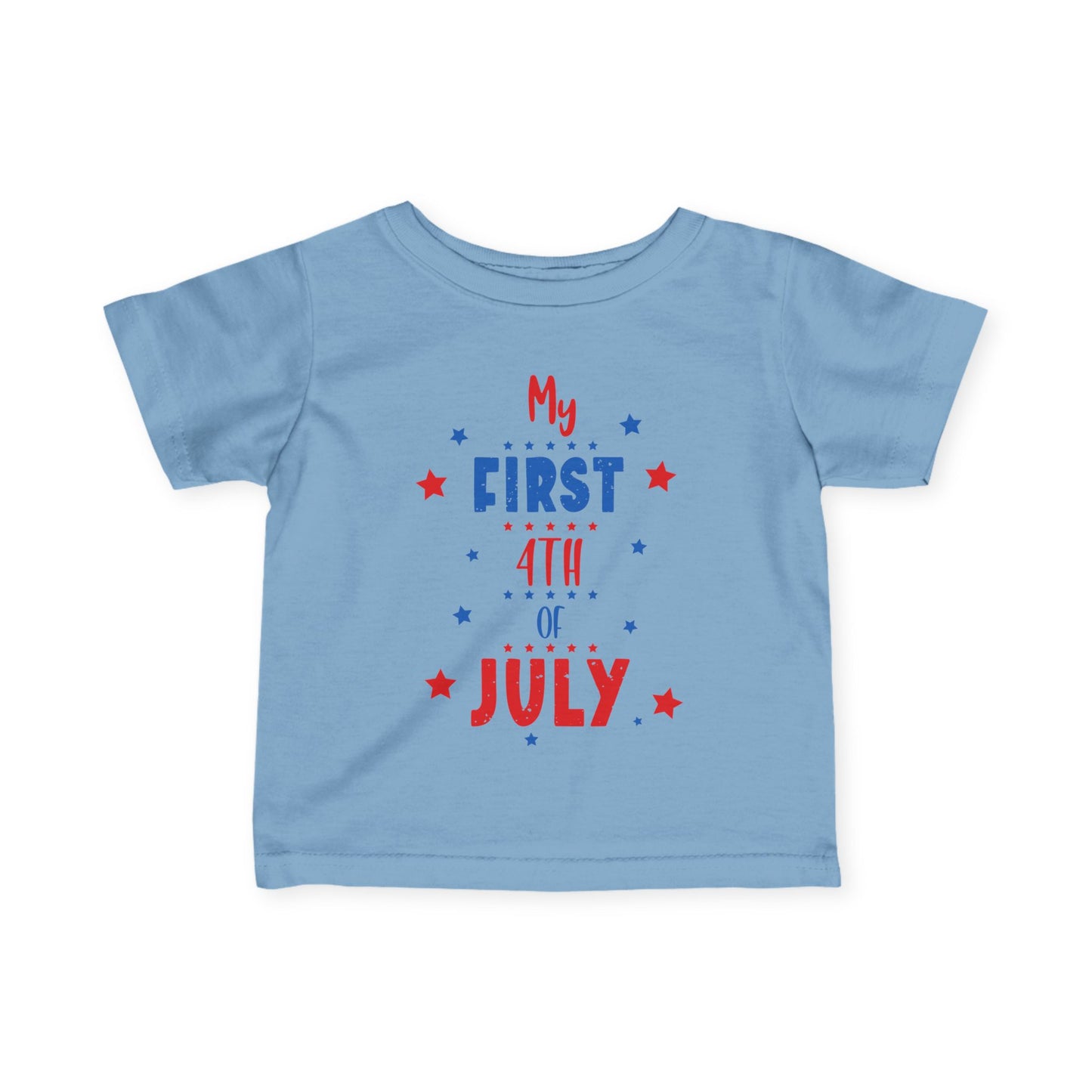 My First 4th of July (Stars) Infant Soft T-Shirt