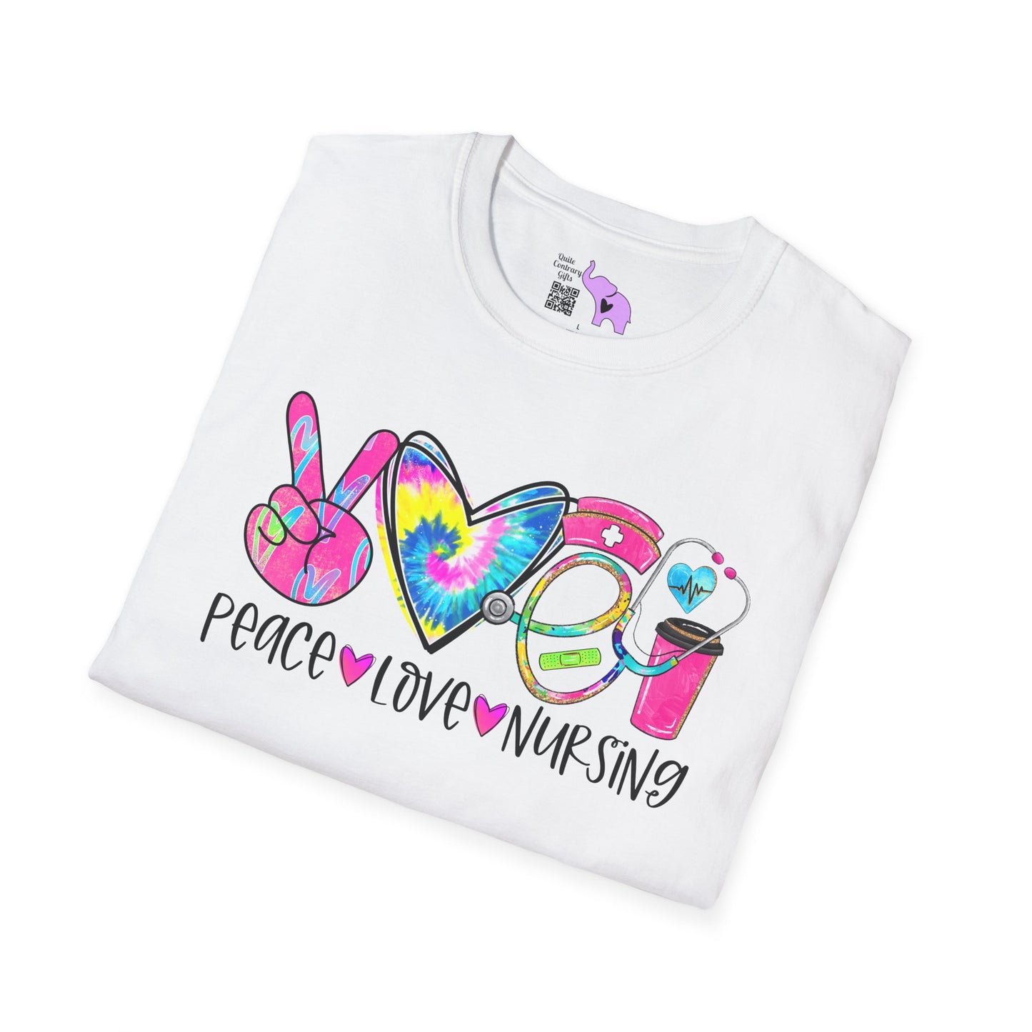 Peace Love Nursing Adult T-shirt
