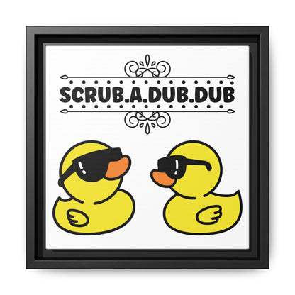 Scrub A Dub Dub w/Rubber Ducks Canvas Bathroom Art