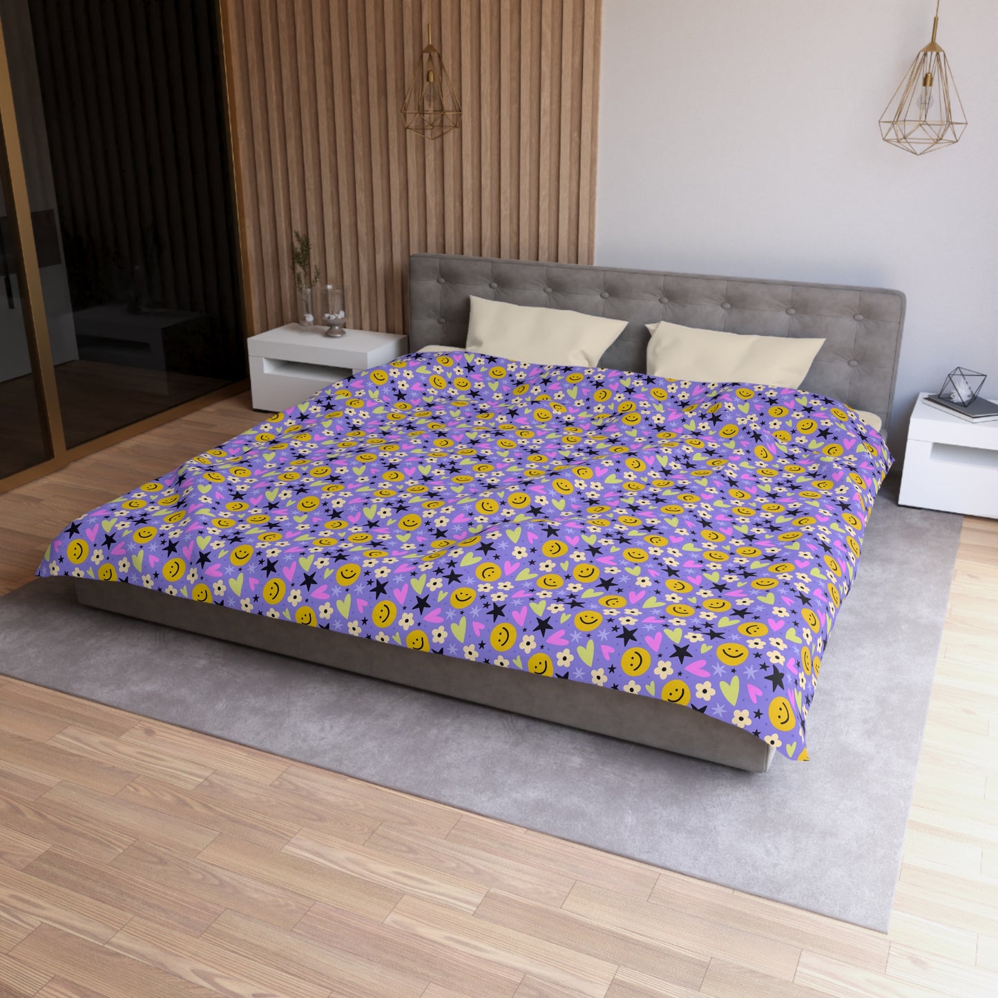 Happy Little Things Microfiber Duvet Cover