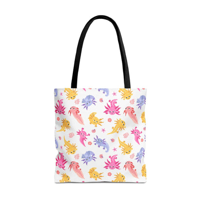 Axolotl Whimsy Canvas Tote Bag