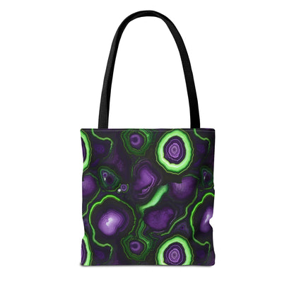 Amethyst & Lime Fracture Canvas Tote Bag